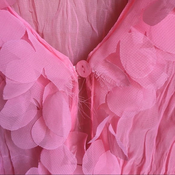 Bubble gum Pink Frilly Petal Button-Up. 🌸 - Picture 3 of 4